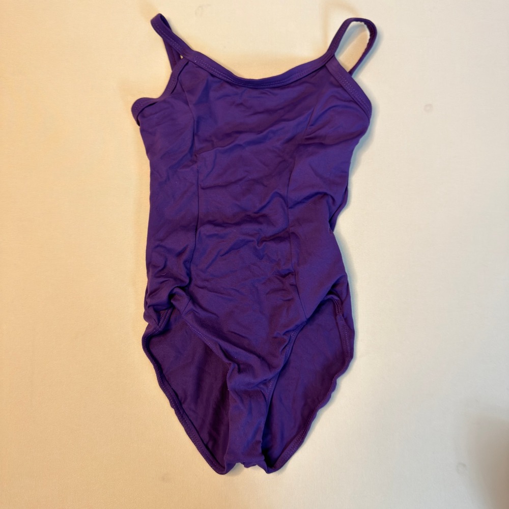 So Danca Girls Purple Camisole Leotard Princess Seams V-Back M1 Kids Dancewear